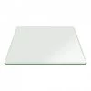 20 in. Clear Square Glass Table Top 1/2 in. Thick Bevel Polish Tempered Radius Corners by Fab Glass and Mirror