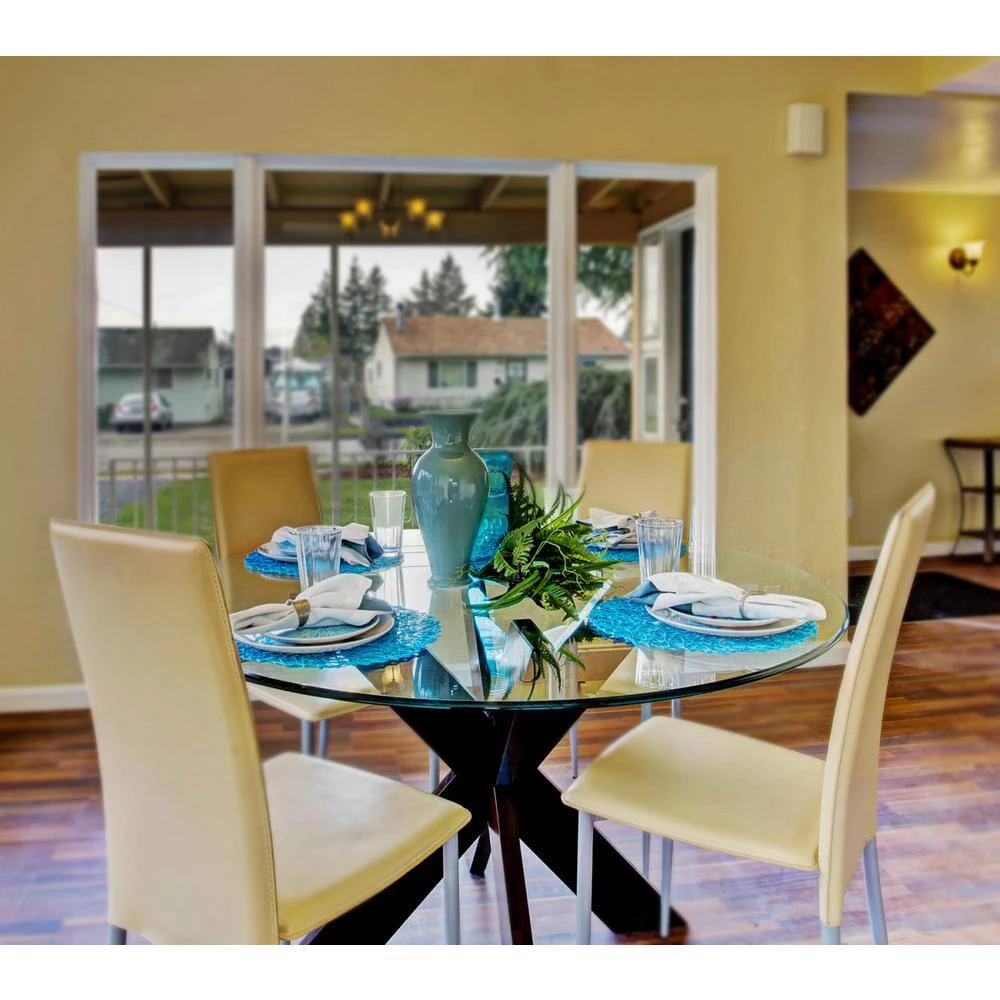 34 in. Clear Round Glass Table Top, 1/2 in. Thickness Tempered Ogee Edge Polished by Fab Glass and Mirror 5 34 in. Clear Round Glass Table Top, 1/2 in. Thickness Tempered Ogee Edge Polished by Fab Glass and Mirror - Image 5