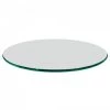 34 in. Clear Round Glass Table Top, 1/2 in. Thickness Tempered Ogee Edge Polished by Fab Glass and Mirror