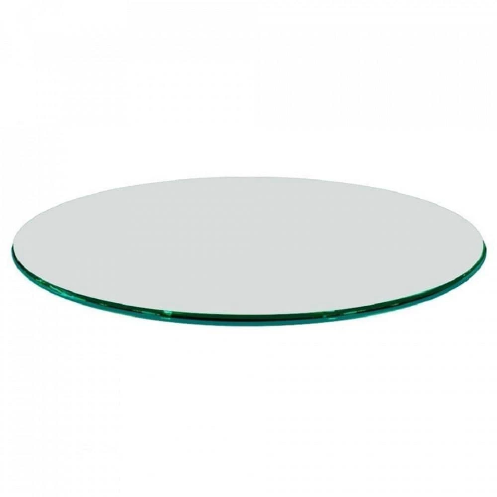 34 in. Clear Round Glass Table Top, 1/2 in. Thickness Tempered Ogee Edge Polished by Fab Glass and Mirror 1 34 in. Clear Round Glass Table Top, 1/2 in. Thickness Tempered Ogee Edge Polished by Fab Glass and Mirror