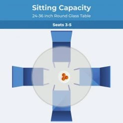 36 in. Clear Round Glass Table Top, 1/4 in. Thickness Tempered Beveled Edge Polished by Fab Glass and Mirror -Homepop Sales 1 4 thick beveled fab glass and mirror furniture parts 36rt6thbete 76 1000