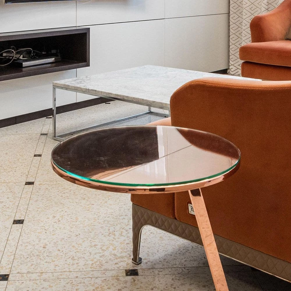 22 in. Clear Round Glass Table Top, 1/4 in. Thickness Tempered Flat Edge Polished by Fab Glass and Mirror 2 22 in. Clear Round Glass Table Top, 1/4 in. Thickness Tempered Flat Edge Polished by Fab Glass and Mirror - Image 2