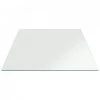 22 in. Clear Square Glass Table 1/4 in. Thick Flat Polished Tempered Eased Corners by Fab Glass and Mirror