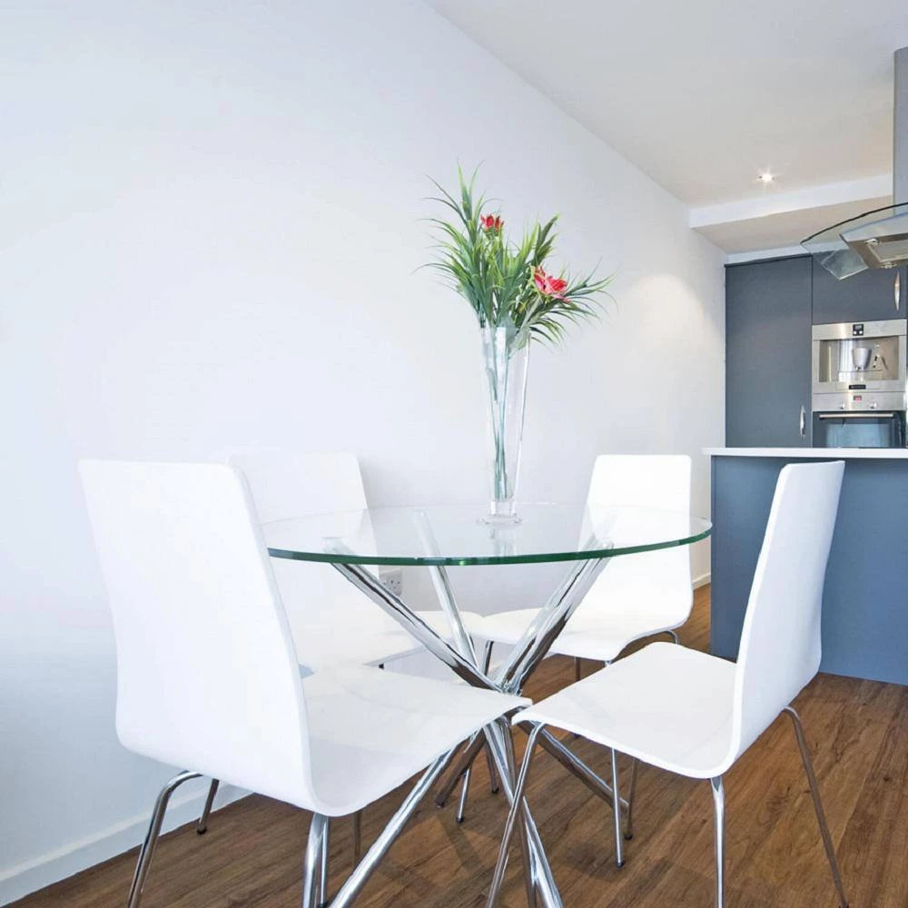 27 in. Clear Round Glass Table Top, 1/4 in. Thickness Tempered Flat Edge Polished by Fab Glass and Mirror 2 27 in. Clear Round Glass Table Top, 1/4 in. Thickness Tempered Flat Edge Polished by Fab Glass and Mirror - Image 2