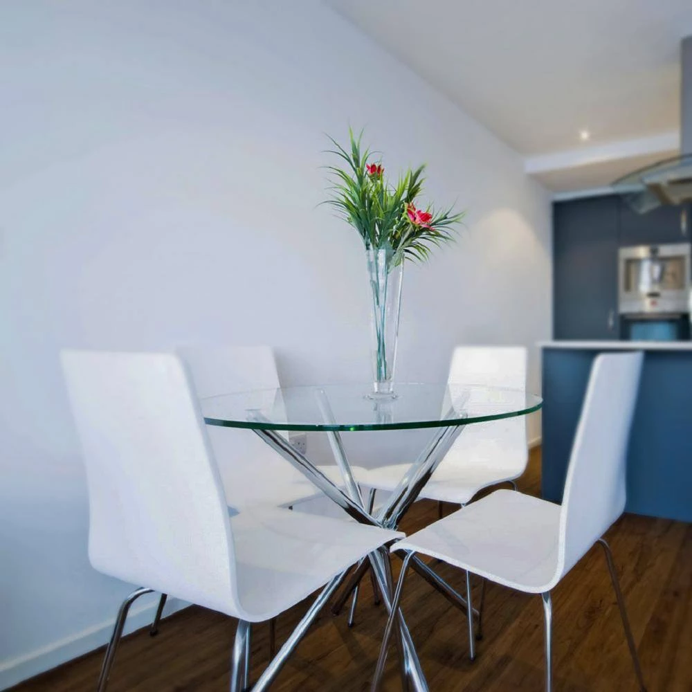 31 in. Clear Round Glass Table Top, 1/4 in. Thickness Tempered Flat Edge Polished by Fab Glass and Mirror 6 31 in. Clear Round Glass Table Top, 1/4 in. Thickness Tempered Flat Edge Polished by Fab Glass and Mirror - Image 6