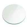 42 in. Clear Round Glass Table Top, 1/4 in. Thickness Tempered Flat Edge Polished by Fab Glass and Mirror