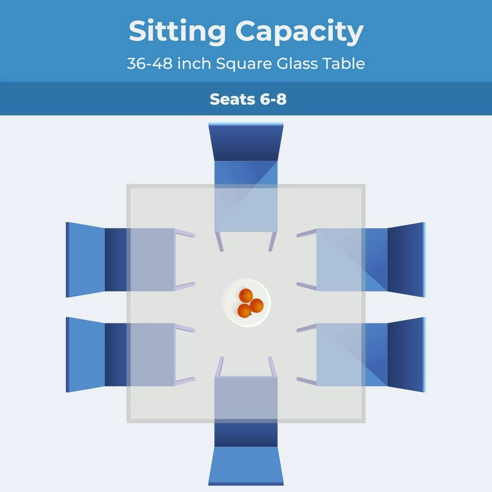 48 in. Clear Square Glass Table Top 1/4 in. Thick Flat Polished Tempered Eased Corners by Fab Glass and Mirror 9 48 in. Clear Square Glass Table Top 1/4 in. Thick Flat Polished Tempered Eased Corners by Fab Glass and Mirror - Image 9