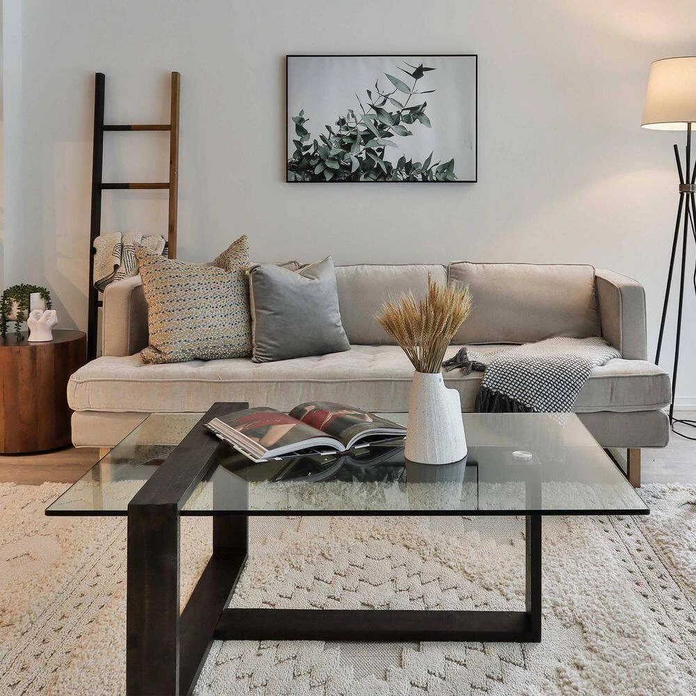 48 in. Clear Square Glass Table Top 1/4 in. Thick Flat Polished Tempered Eased Corners by Fab Glass and Mirror 2 48 in. Clear Square Glass Table Top 1/4 in. Thick Flat Polished Tempered Eased Corners by Fab Glass and Mirror - Image 2