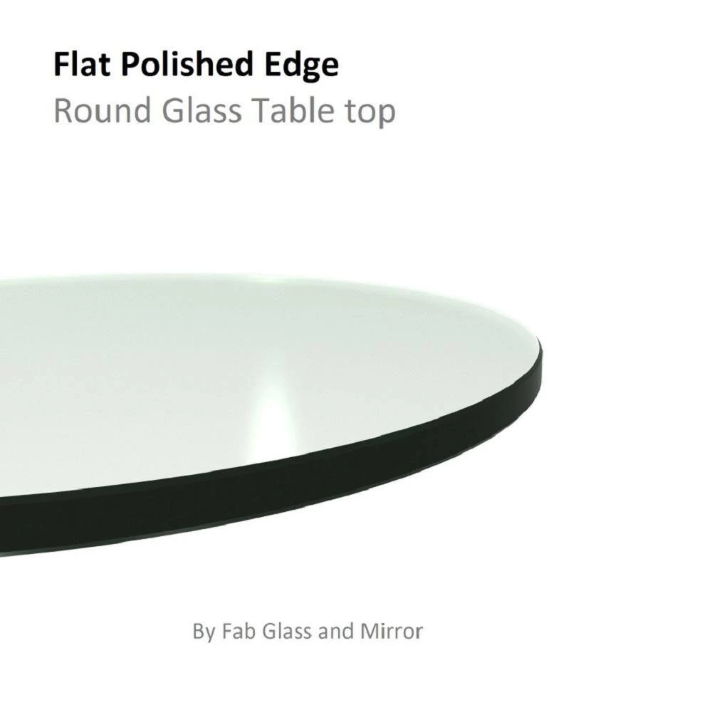 12 in. Clear Round Glass Table Top, 3/8 in. Thickness Tempered Flat Edge Polished by Fab Glass and Mirror 4 12 in. Clear Round Glass Table Top, 3/8 in. Thickness Tempered Flat Edge Polished by Fab Glass and Mirror - Image 4