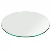 18 in. Clear Round Glass Table Top, 3/8 in. Thickness Tempered Pencil Edge Polished by Fab Glass and Mirror