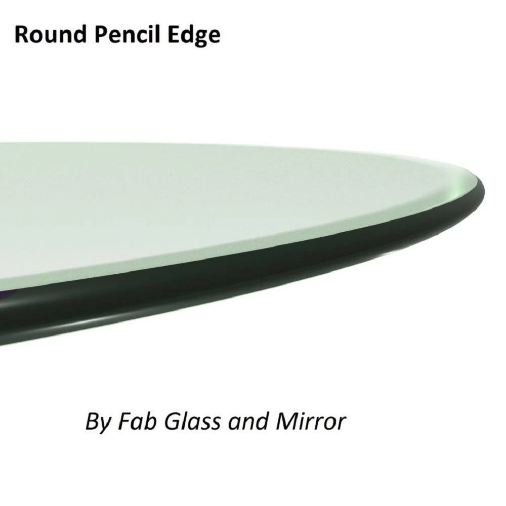 18 in. Clear Round Glass Table Top, 3/8 in. Thickness Tempered Pencil Edge Polished by Fab Glass and Mirror 3 18 in. Clear Round Glass Table Top, 3/8 in. Thickness Tempered Pencil Edge Polished by Fab Glass and Mirror - Image 3