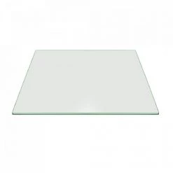 36 in. Clear Square Glass Table Top 3/8 in. Thick Pencil Polish Tempered Radius Corners by Fab Glass and Mirror
