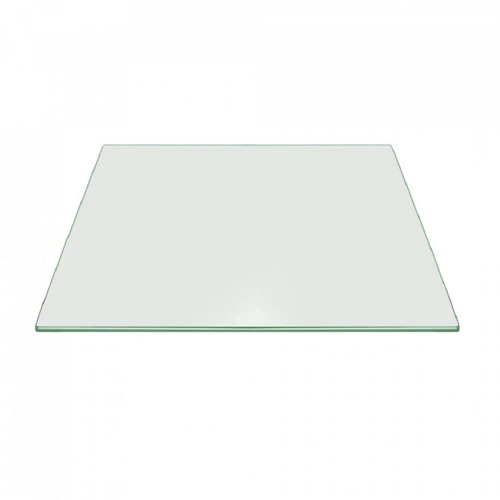 36 in. Clear Square Glass Table Top 3/8 in. Thick Pencil Polish Tempered Radius Corners by Fab Glass and Mirror 1 36 in. Clear Square Glass Table Top 3/8 in. Thick Pencil Polish Tempered Radius Corners by Fab Glass and Mirror