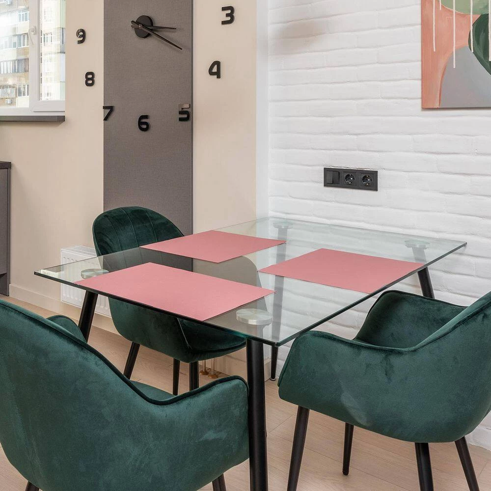 36 in. Clear Square Glass Table Top 3/8 in. Thick Pencil Polish Tempered Radius Corners by Fab Glass and Mirror 2 36 in. Clear Square Glass Table Top 3/8 in. Thick Pencil Polish Tempered Radius Corners by Fab Glass and Mirror - Image 2