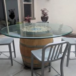 52 in. Clear Round Glass Table Top, 1/2 in. Thickness Tempered Beveled Edge Polished by Fab Glass and Mirror 19 52 in. Clear Round Glass Table Top, 1/2 in. Thickness Tempered Beveled Edge Polished by Fab Glass and Mirror -Homepop Sales 52 inch 1 2 thick fab glass and mirror furniture parts 52rt12thbean 31 1000