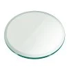 52 in. Clear Round Glass Table Top, 1/2 in. Thickness Tempered Beveled Edge Polished by Fab Glass and Mirror