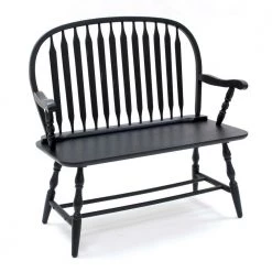 Windsor Antique Black Bench by Carolina Cottage 16 Windsor Antique Black Bench by Carolina Cottage -Homepop Sales antique black carolina cottage dining benches 42 36 c3 1000