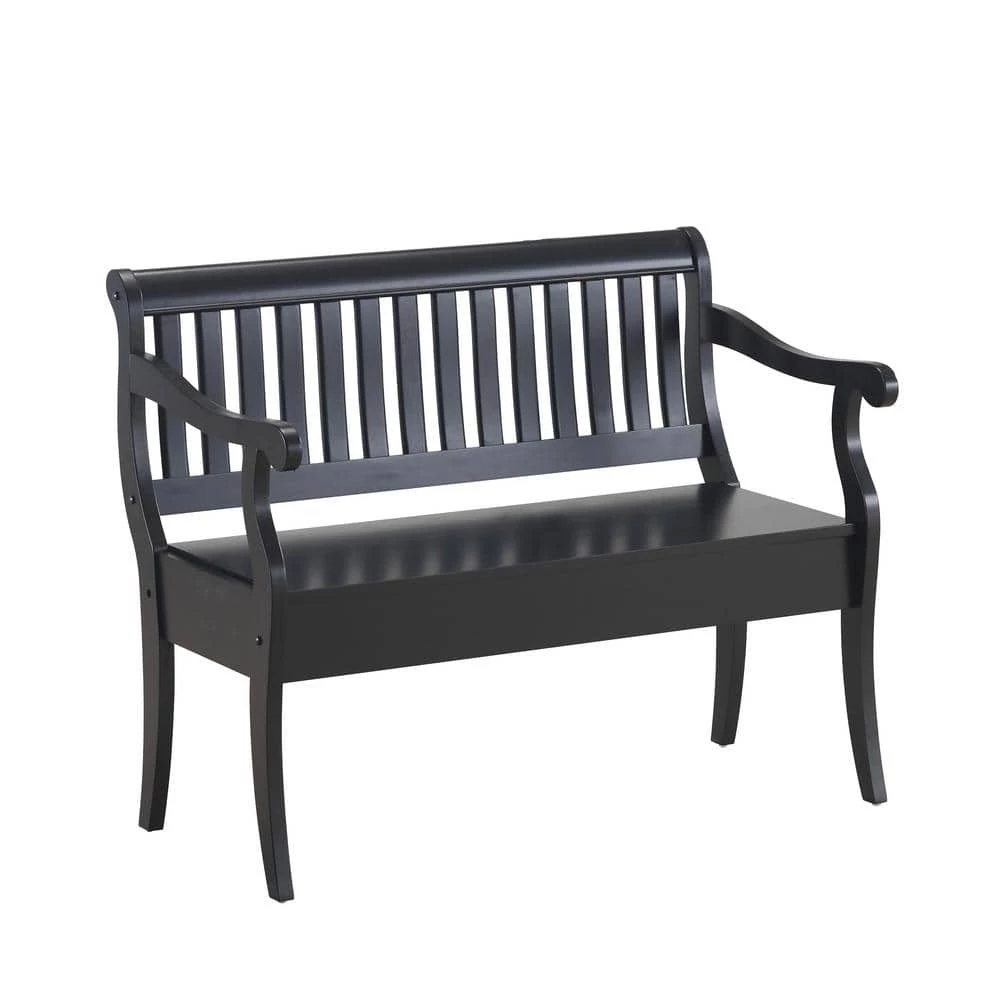 Veranda Antique Black Storage Bench by Carolina Cottage 1 Veranda Antique Black Storage Bench by Carolina Cottage