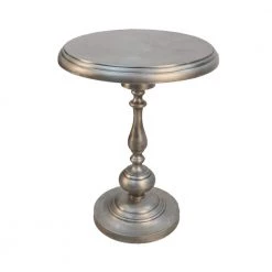 Pearson Antique Nickle End Table by Carolina Cottage