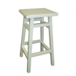 O'Malley 23.75 in. Antique White Bar Stool by Carolina Cottage