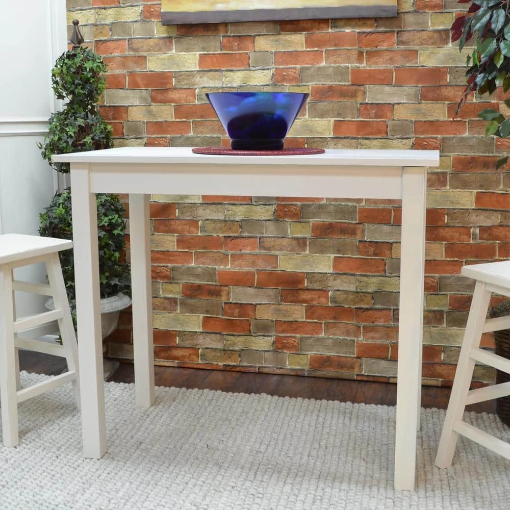 Cafe Antique White Pub/Bar Table by Carolina Cottage 2 Cafe Antique White Pub/Bar Table by Carolina Cottage - Image 2