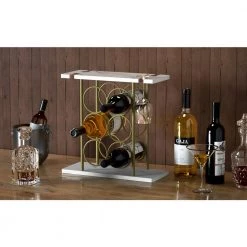 European and American style 6-Bottle White MDF Countertop Wine Rack by Aoibox 10 European and American style 6-Bottle White MDF Countertop Wine Rack by Aoibox -Homepop Sales aoibox wine racks snmx3286 44 1000