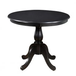Fairview Antique Black Pedestal Dining Table by Carolina Cottage