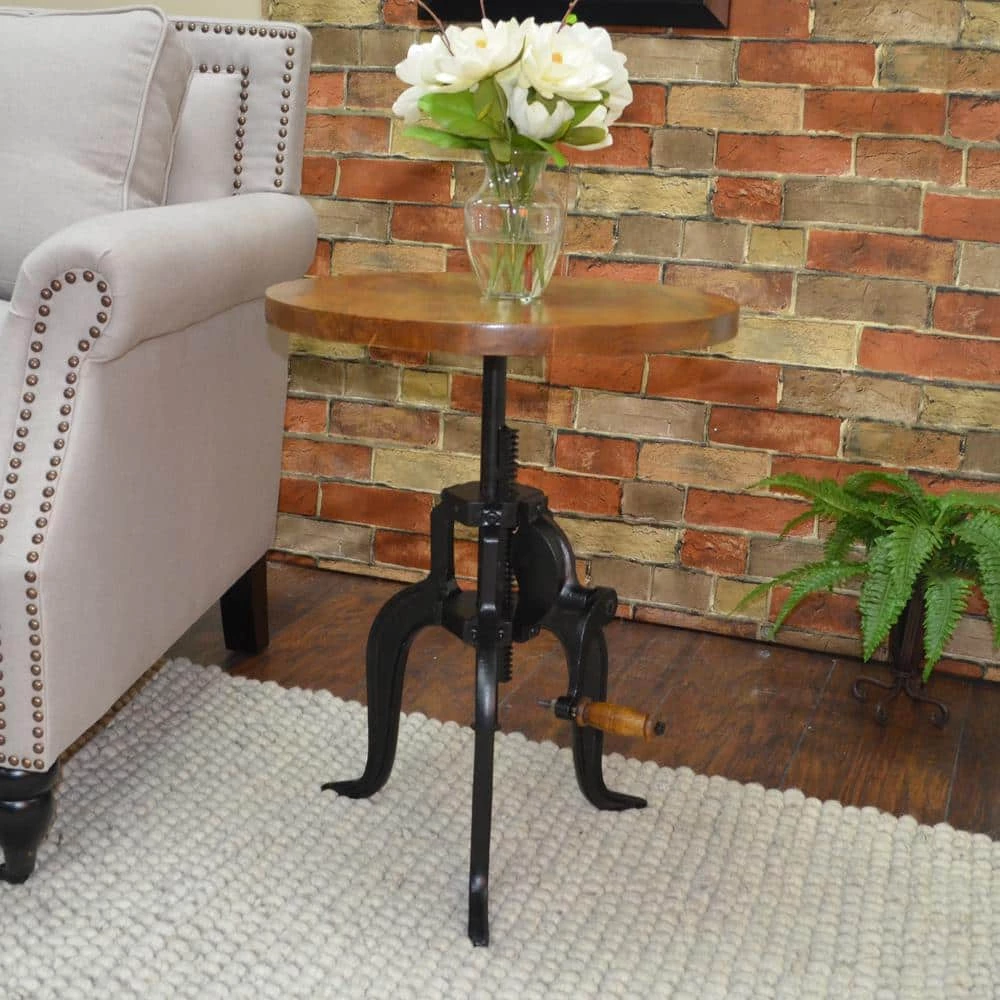 Regan Chestnut and Black End Table by Carolina Cottage 6 Regan Chestnut and Black End Table by Carolina Cottage - Image 6
