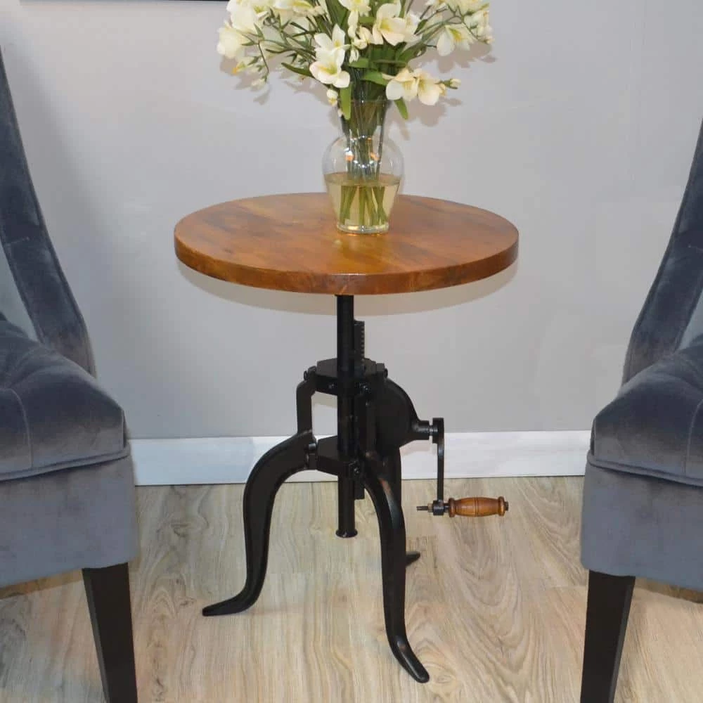 Regan Chestnut and Black End Table by Carolina Cottage 2 Regan Chestnut and Black End Table by Carolina Cottage - Image 2