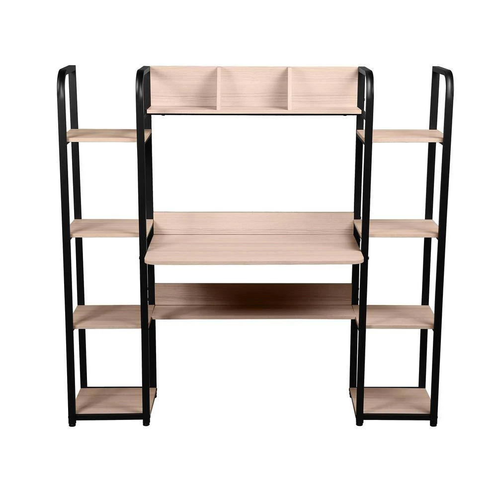 63 in. Beige Work Computer Desk With Storage by Aoibox 5 63 in. Beige Work Computer Desk With Storage by Aoibox - Image 5