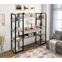 63 in. Beige Work Computer Desk With Storage by Aoibox 18 63 in. Beige Work Computer Desk With Storage by Aoibox -Homepop Sales beige aoibox computer desks snmx651 c3 1000