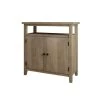 32 in. L x 15 in. D x 32 in. H Rough Sawn Wash Wood Console Cabinet, Beige by Aoibox