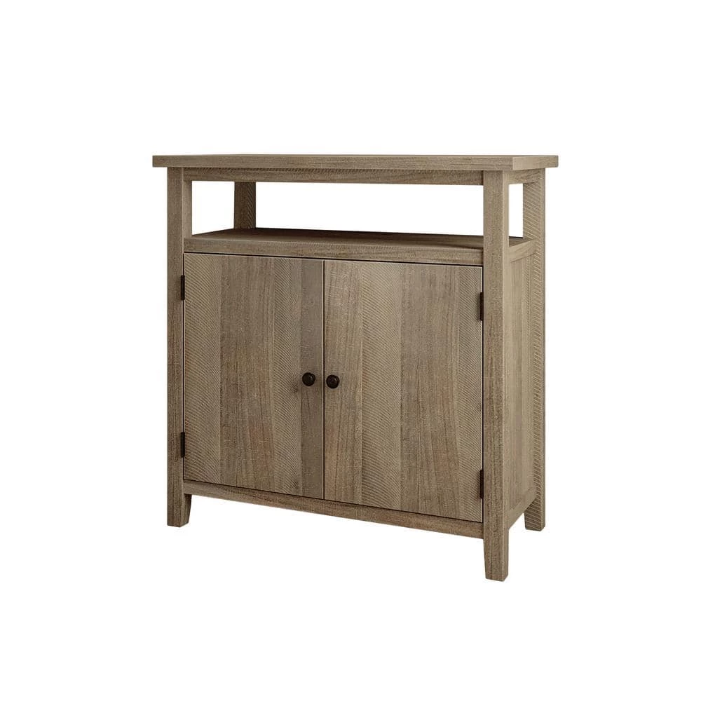 32 in. L x 15 in. D x 32 in. H Rough Sawn Wash Wood Console Cabinet, Beige by Aoibox 1 32 in. L x 15 in. D x 32 in. H Rough Sawn Wash Wood Console Cabinet, Beige by Aoibox