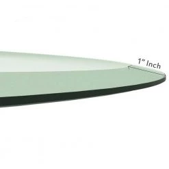 24 in. x 48 in. Clear E-Oval (Elliptical) 1/2 in. Thick Glass Table Top 1 in. Beveled Tempered Glass by Fab Glass and Mirror 6 24 in. x 48 in. Clear E-Oval (Elliptical) 1/2 in. Thick Glass Table Top 1 in. Beveled Tempered Glass by Fab Glass and Mirror -Homepop Sales beveled edge polished fab glass and mirror furniture parts teo 24x48ov12th 4f 1000