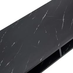 39 in. W Black single Beauty Table consoles table side end table modern marble MDF top with sturdy glod metal legs by Aoibox 18 39 in. W Black single Beauty Table consoles table side end table modern marble MDF top with sturdy glod metal legs by Aoibox -Homepop Sales black aoibox end side tables snmx642 44 1000