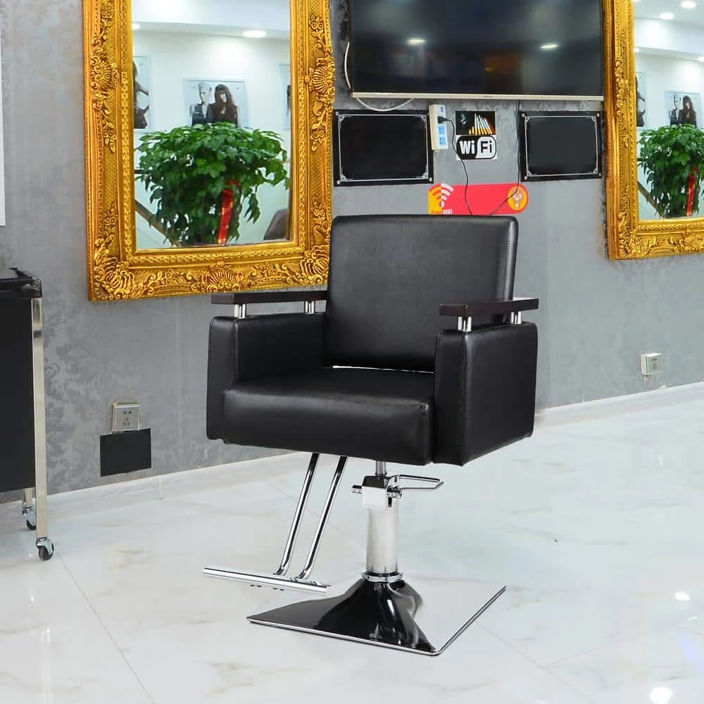 Hydraulic Barber Chair, Heavy-Duty Styling Chair with 360 Degree Rotation for Barber Shop, Beauty Salon, Spa, Black by Aoibox 10 Hydraulic Barber Chair, Heavy-Duty Styling Chair with 360 Degree Rotation for Barber Shop, Beauty Salon, Spa, Black by Aoibox - Image 10