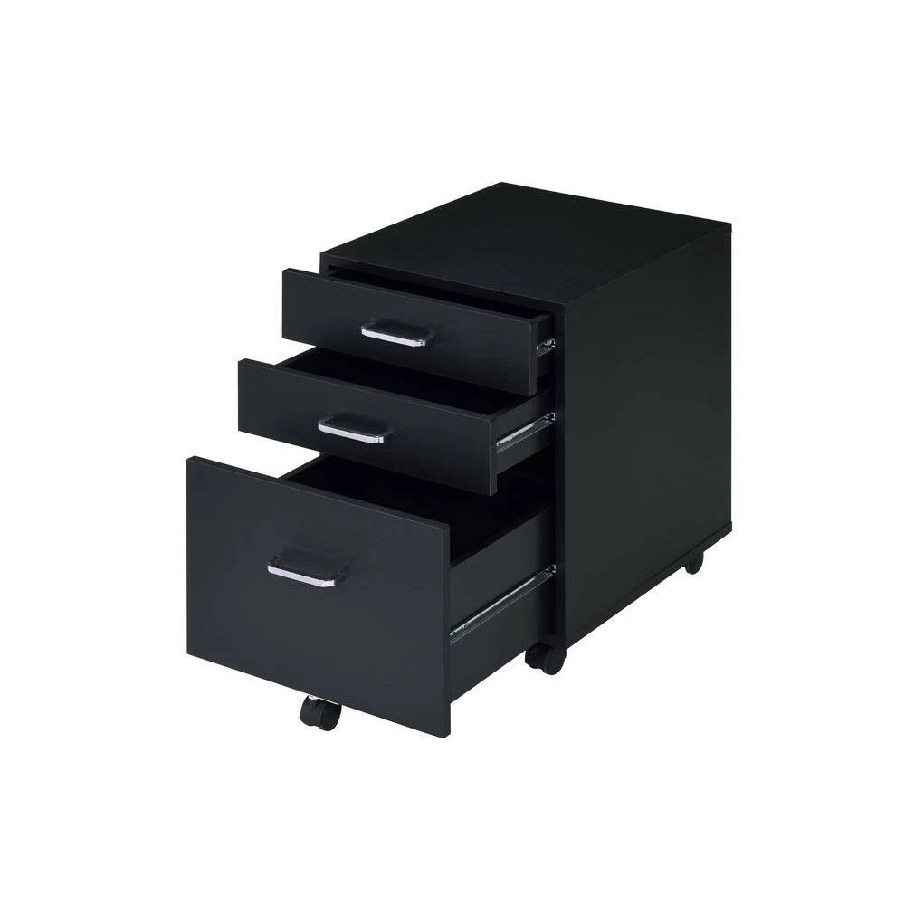 Black Chrome Finish File Cabinet by Aoibox 6 Black Chrome Finish File Cabinet by Aoibox - Image 6