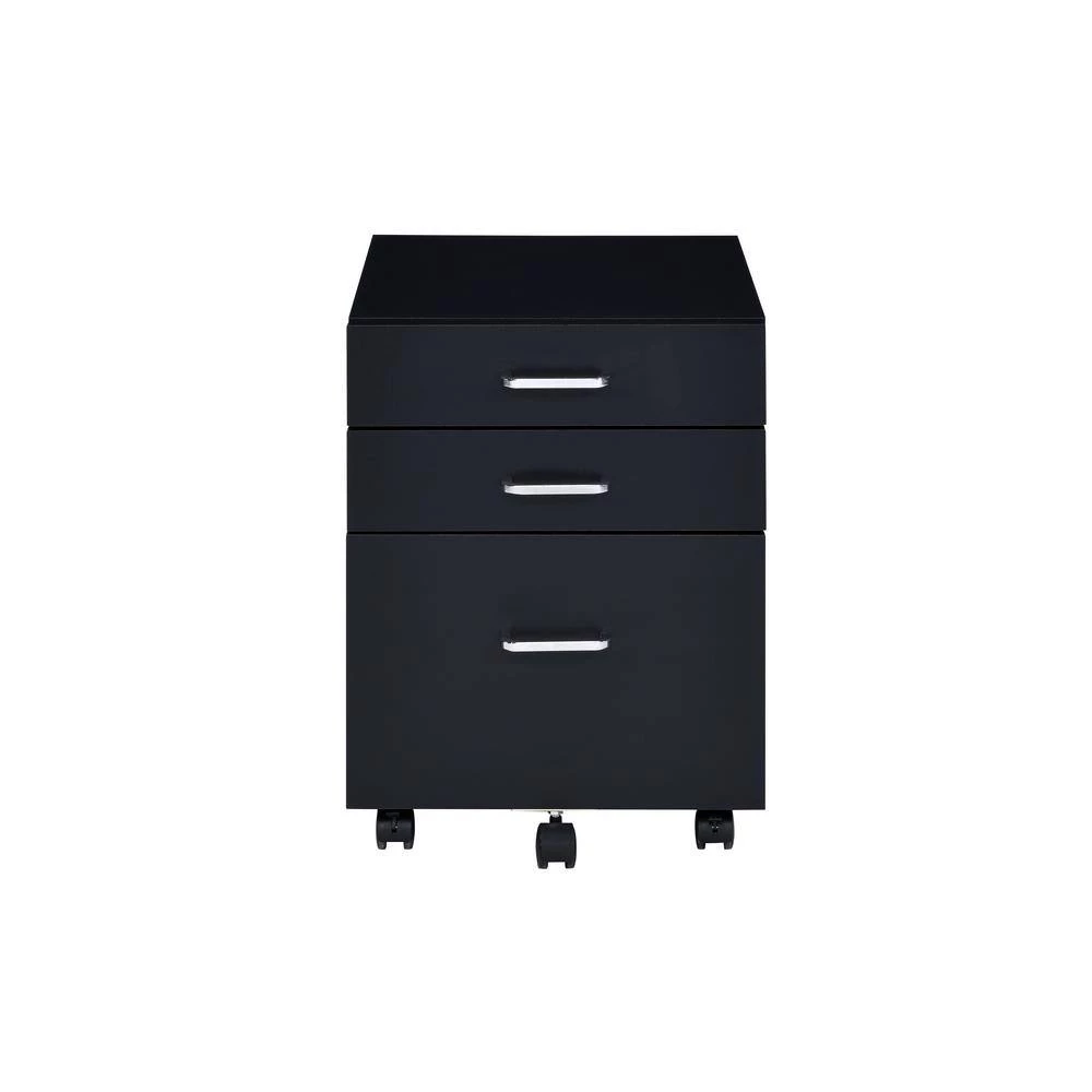 Black Chrome Finish File Cabinet by Aoibox 5 Black Chrome Finish File Cabinet by Aoibox - Image 5