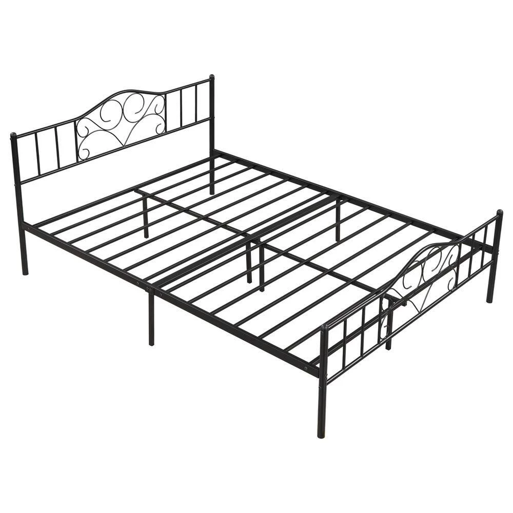 5 ft. W Vintage Metal Platform Bedframe Anti-noise in Black, Queen Size by Aoibox 6 5 ft. W Vintage Metal Platform Bedframe Anti-noise in Black, Queen Size by Aoibox - Image 6
