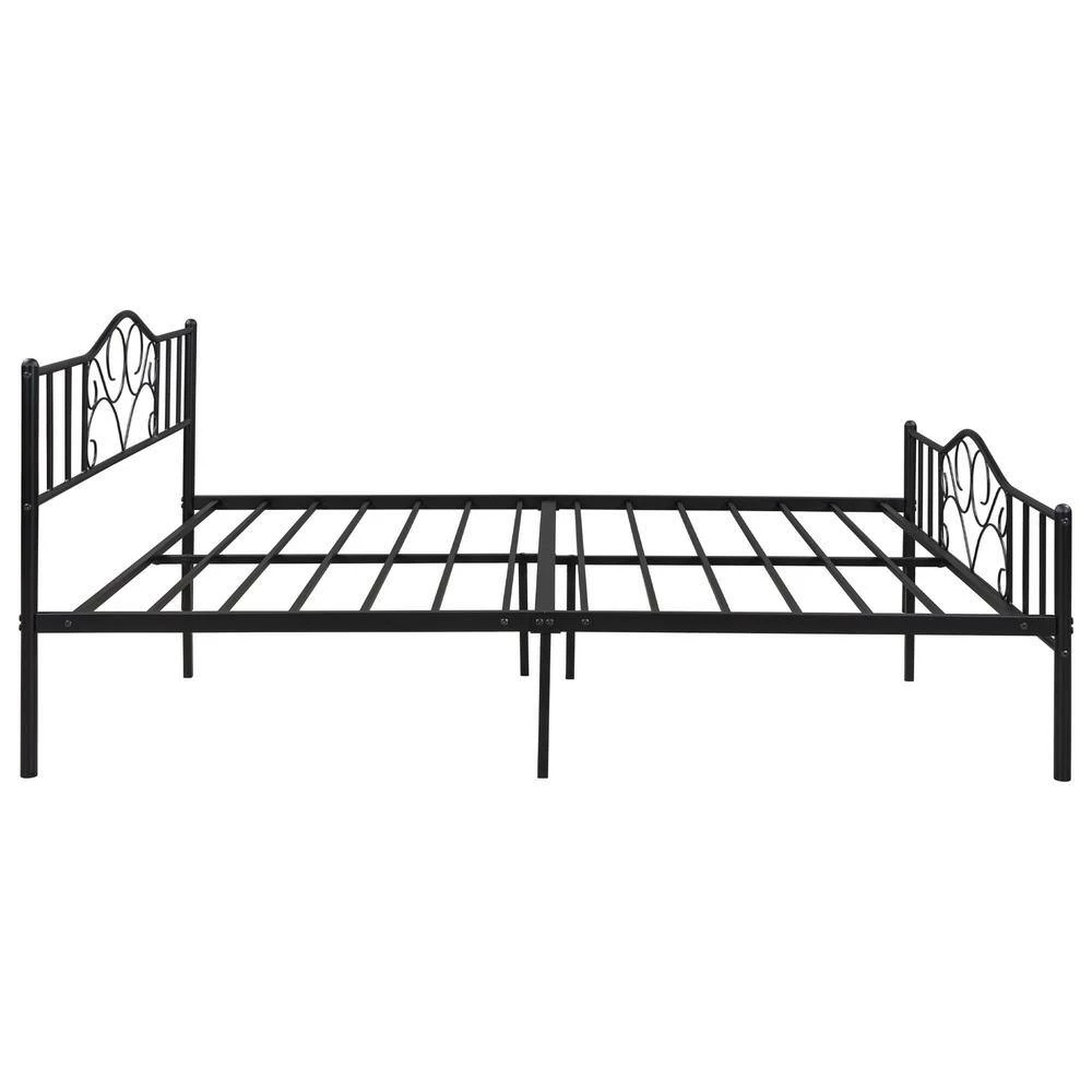5 ft. W Vintage Metal Platform Bedframe Anti-noise in Black, Queen Size by Aoibox 5 5 ft. W Vintage Metal Platform Bedframe Anti-noise in Black, Queen Size by Aoibox - Image 5