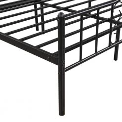 5 ft. W Vintage Metal Platform Bedframe Anti-noise in Black, Queen Size by Aoibox 17 5 ft. W Vintage Metal Platform Bedframe Anti-noise in Black, Queen Size by Aoibox -Homepop Sales black aoibox platform beds snmx769 fa 1000
