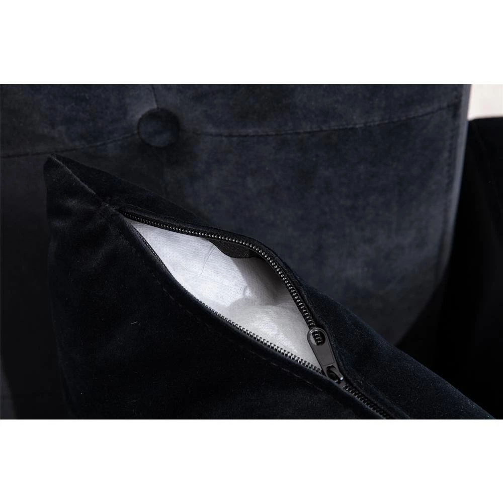 Black Velvet loveseat sofa Bed with rose gold metal feet by Aoibox 11 Black Velvet loveseat sofa Bed with rose gold metal feet by Aoibox - Image 11