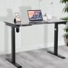 47 in. Single Motor Electric Height Adjustable Desk, Home Office Computer Desk in Black by Aoibox