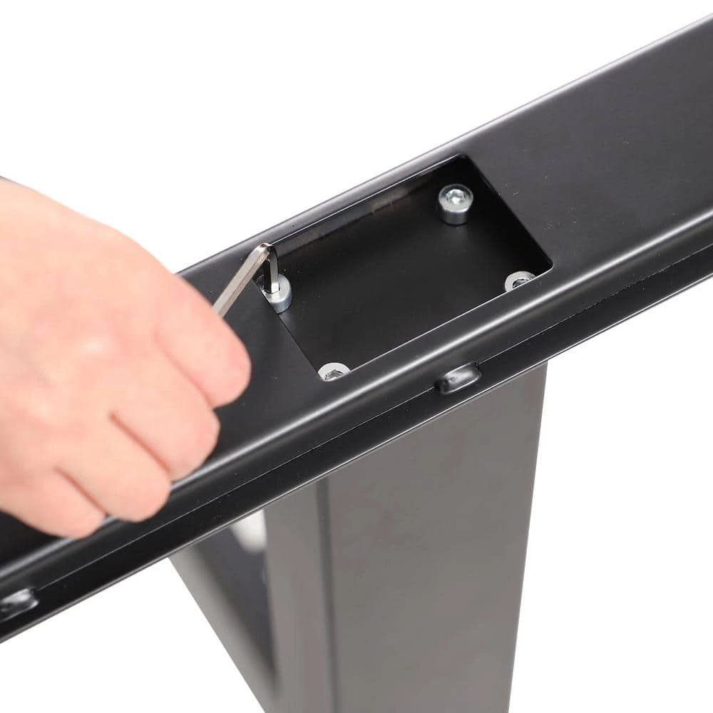 47 in. Single Motor Electric Height Adjustable Desk, Home Office Computer Desk in Black by Aoibox 3 47 in. Single Motor Electric Height Adjustable Desk, Home Office Computer Desk in Black by Aoibox - Image 3