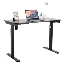 47 in. Single Motor Electric Height Adjustable Desk, Home Office Computer Desk in Black by Aoibox 13 47 in. Single Motor Electric Height Adjustable Desk, Home Office Computer Desk in Black by Aoibox -Homepop Sales black aoibox standing desks snmx604 c3 1000