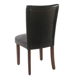 Parsons Black Faux Leather Upholstered Dining Chair (Set of 2) by Homepop 12 Parsons Black Faux Leather Upholstered Dining Chair (Set of 2) by Homepop -Homepop Sales black faux leather homepop dining chairs n6354 e073 44 1000