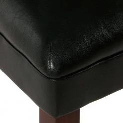 Parsons Black Faux Leather Upholstered Dining Chair (Set of 2) by Homepop 9 Parsons Black Faux Leather Upholstered Dining Chair (Set of 2) by Homepop -Homepop Sales black faux leather homepop dining chairs n6354 e073 c3 1000