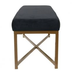 Velvet Black Rectangle Bench by Homepop 7 Velvet Black Rectangle Bench by Homepop -Homepop Sales black homepop bedroom benches k7467 b255 c3 1000