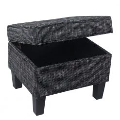 Black Woven with Lift-Off Top Storage Ottoman by Homepop 15 Black Woven with Lift-Off Top Storage Ottoman by Homepop -Homepop Sales black textural woven homepop ottomans k7646 f2216 1f 1000