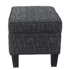 Black Woven with Lift-Off Top Storage Ottoman by Homepop 14 Black Woven with Lift-Off Top Storage Ottoman by Homepop -Homepop Sales black textural woven homepop ottomans k7646 f2216 4f 1000